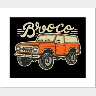 1987-1991 Ford Bronco w/Tires retro vintage Posters and Art